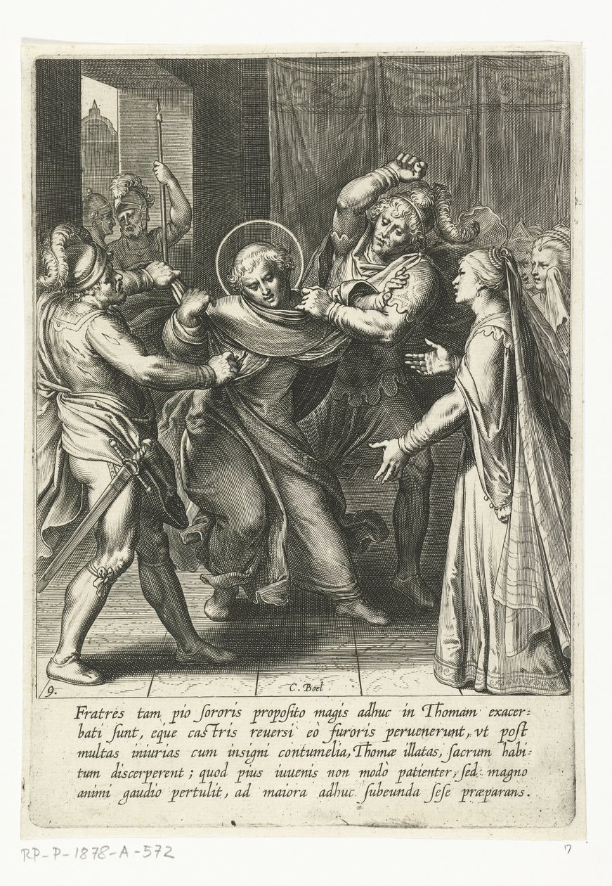 Thomast elfogják Aquinói Szent Tamás élete (sorozat címe) alkotó: Cornelis Boel