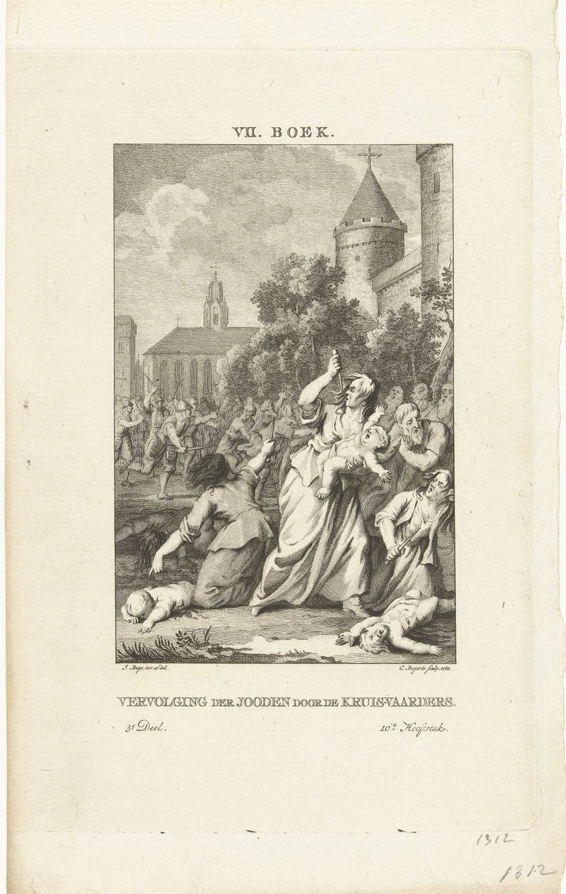 Zsidóüldözés a keresztesek által, 1784 alkotó: Cornelis Bogerts
