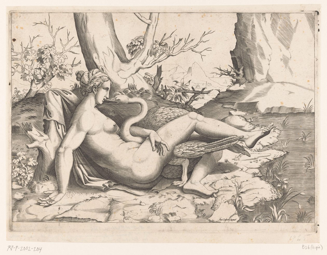 Léda és a hattyú alkotó: Cornelis Bos (possibly)
