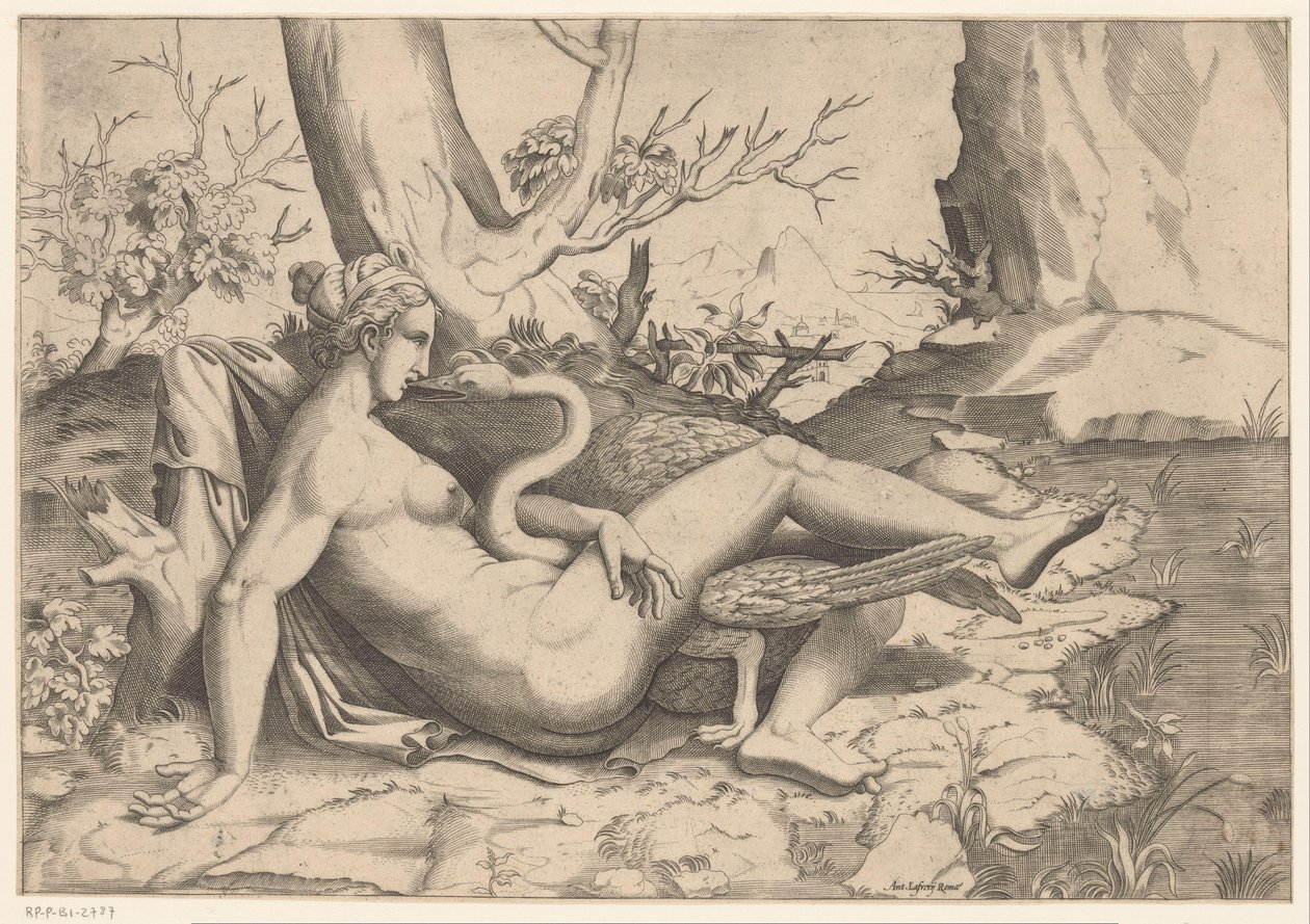 Léda és a hattyú alkotó: Cornelis Bos (possibly)