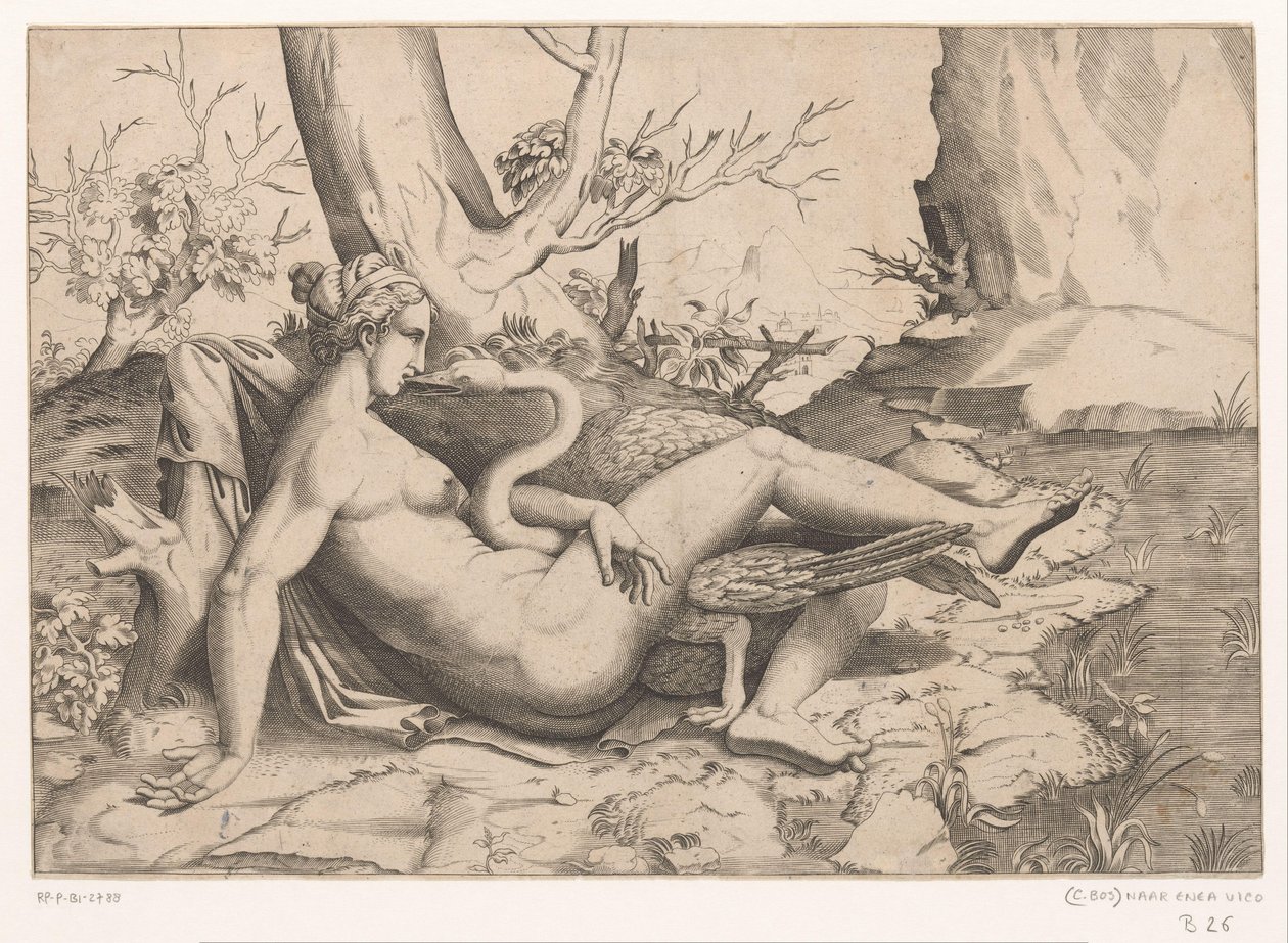 Léda és a hattyú alkotó: Cornelis Bos (possibly)