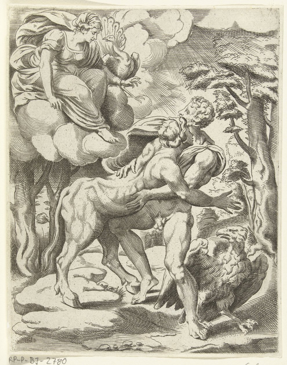 Jupiter, Io és Juno Jupiter szerelmi kalandjai (sorozat címe) alkotó: Cornelis Bos