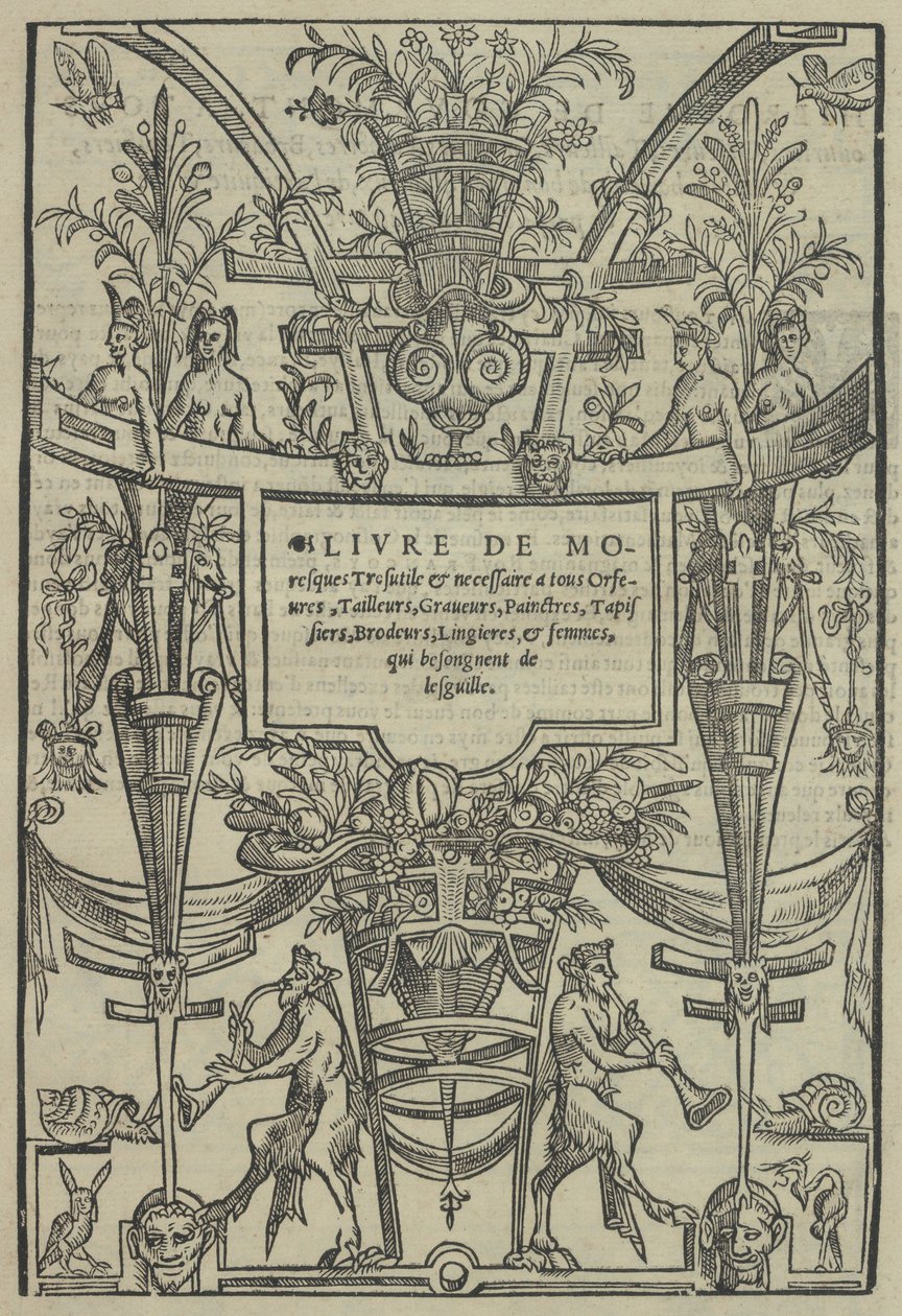 Livre de Moresques, címlap recto, 1546. alkotó: Cornelis Bos