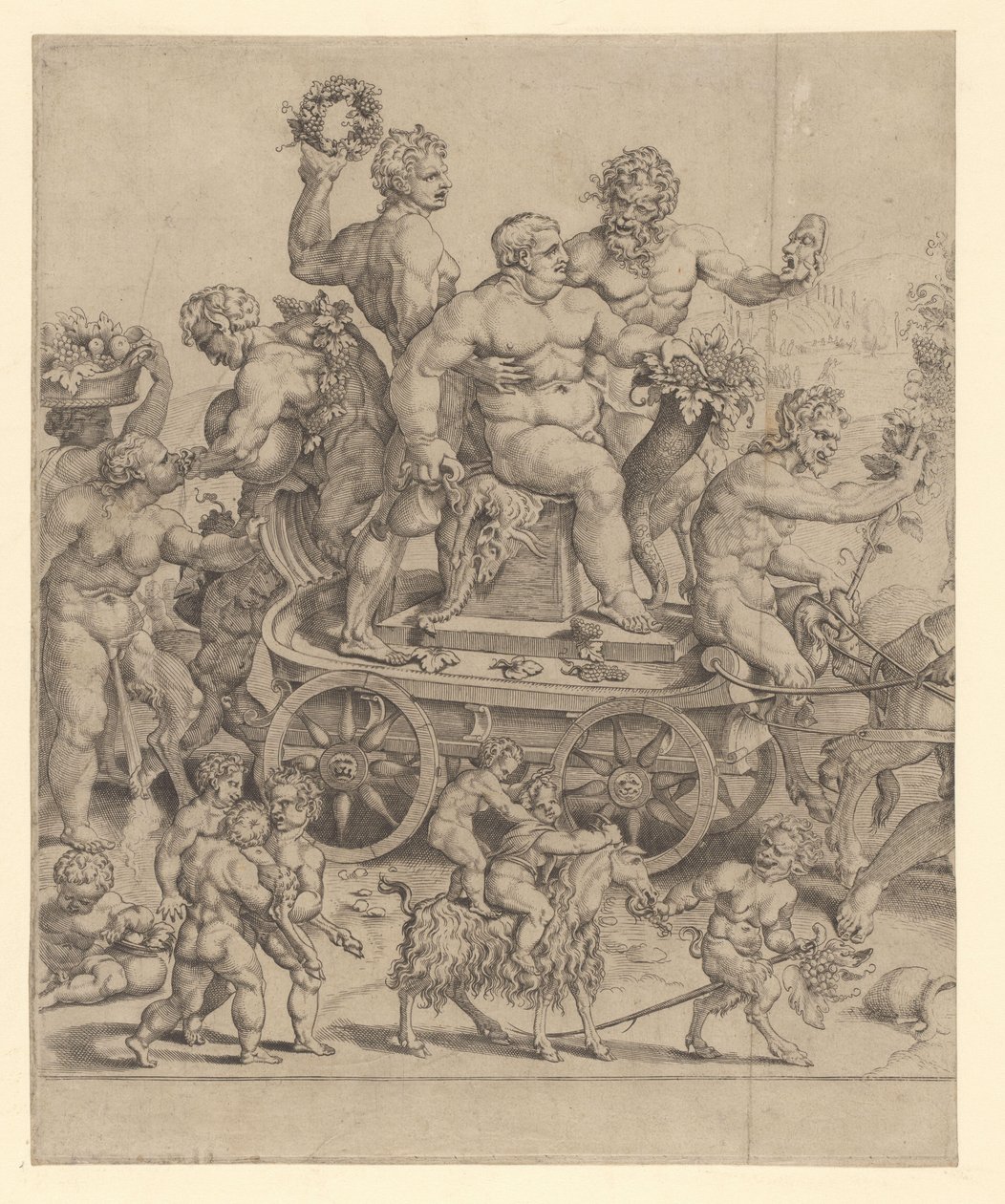 Bacchus diadala, bal tányér alkotó: Cornelis Bos