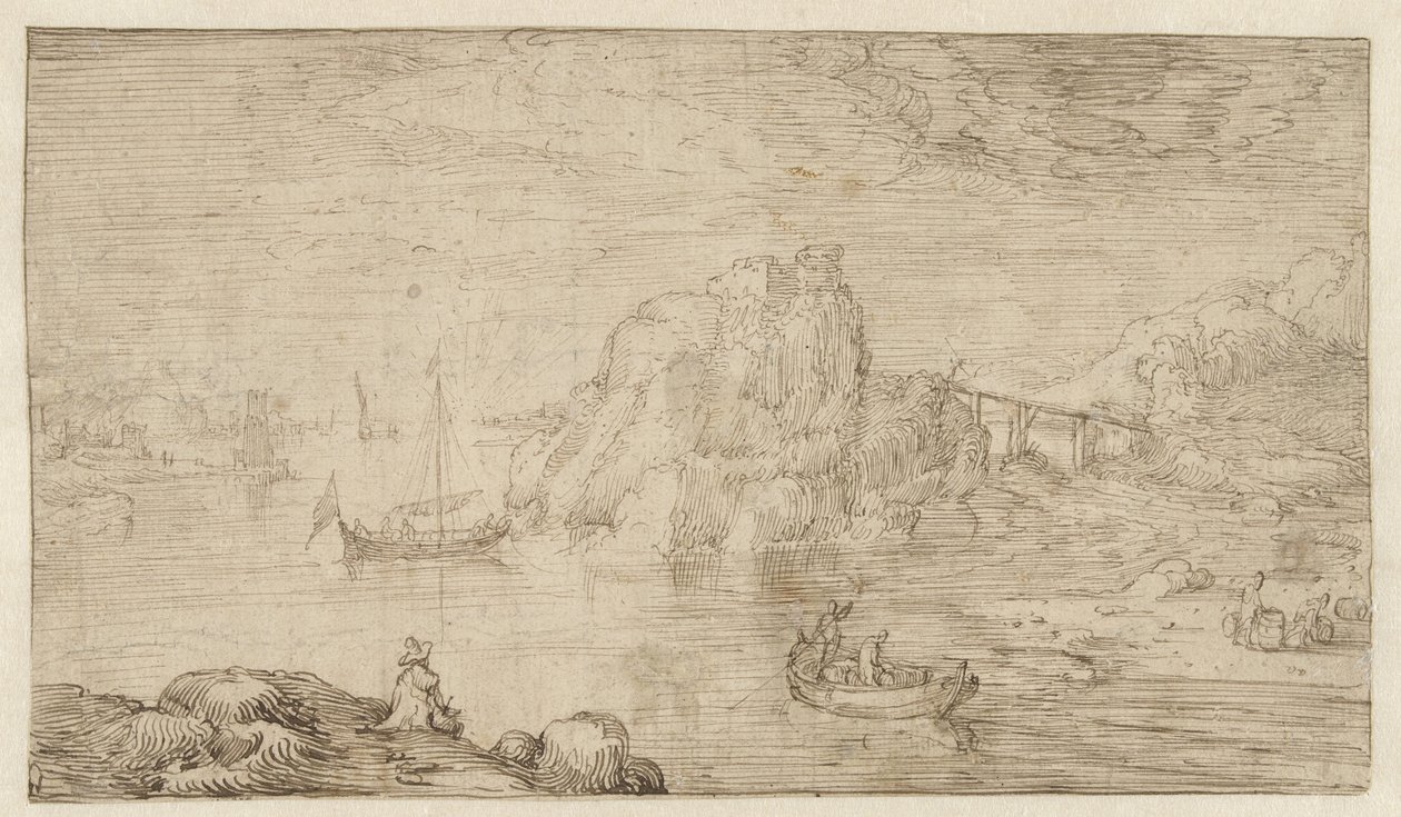 folyóranéző kilátás alkotó: Cornelis Claesz van Wieringen (attributed to)