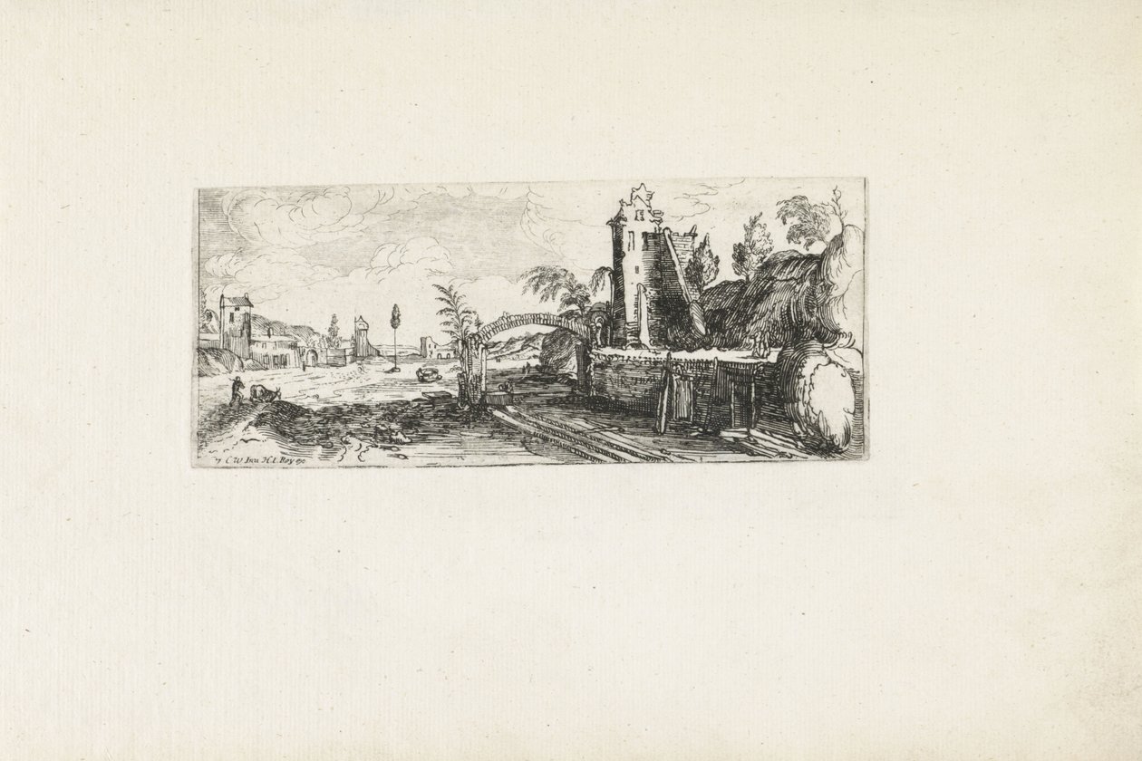 Hajógyár apálykor Tájképek (sorozat címe) alkotó: Cornelis Claesz van Wieringen (possibly)