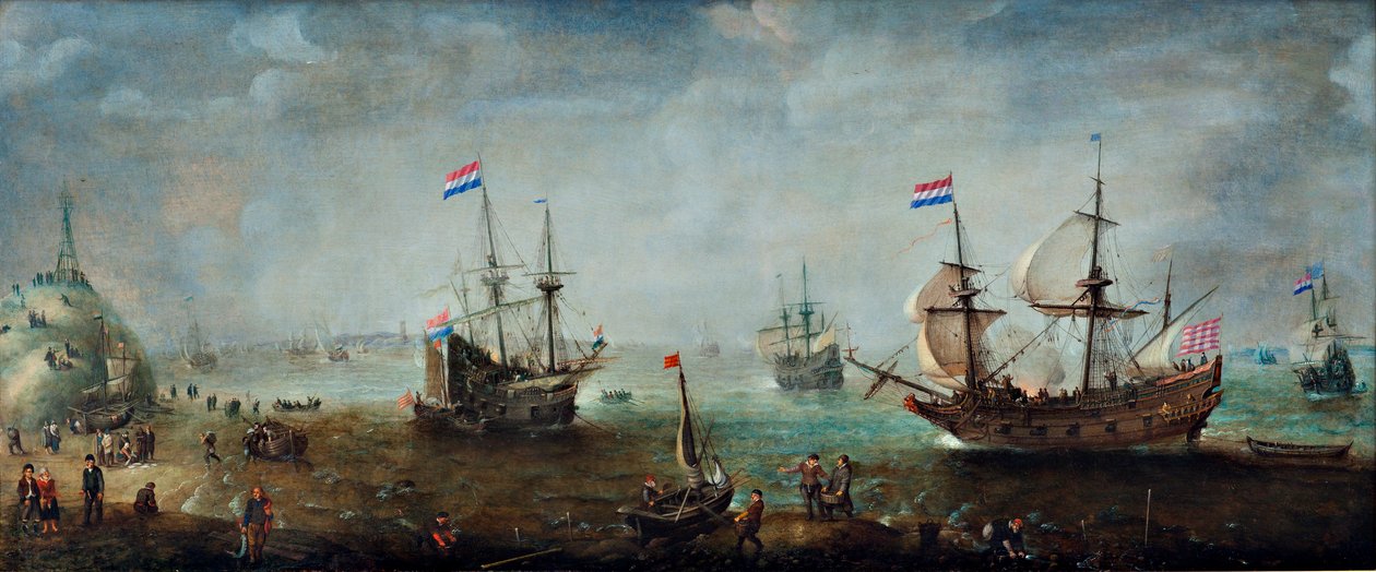 Marine (olaj, fa) alkotó: Cornelis Claesz  van Wieringen