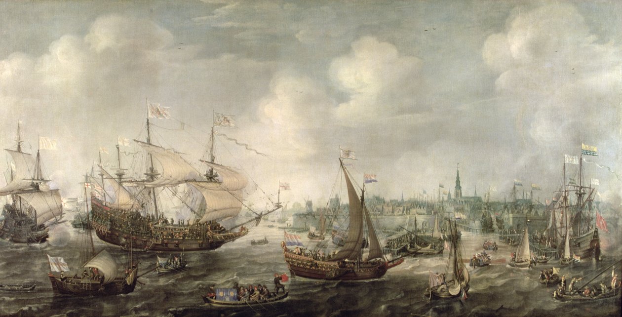 V. Frigyes megérkezése Vlissingenbe 1613-ban (olaj, vászon) alkotó: Cornelis Claesz  van Wieringen