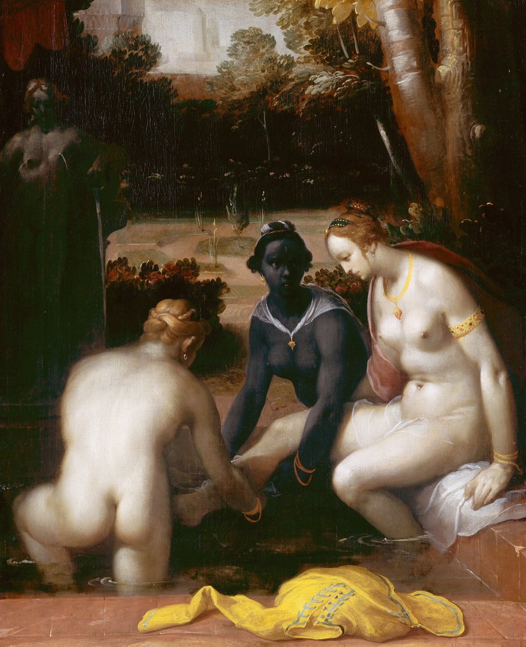 Bathsaba fürdőzése, 1594 alkotó: Cornelis Cornelisz. Haarlem van