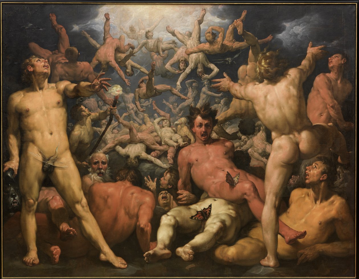 A titánok bukása, 1590 körül alkotó: Cornelis Cornelisz. Haarlem van