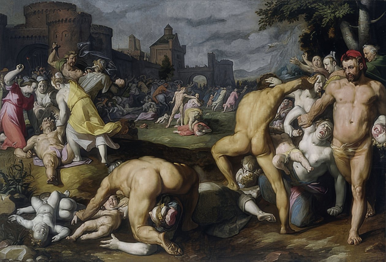 A betlehemi gyerekgyilkosság. 1590 alkotó: Cornelis Cornelisz. van Haarlem