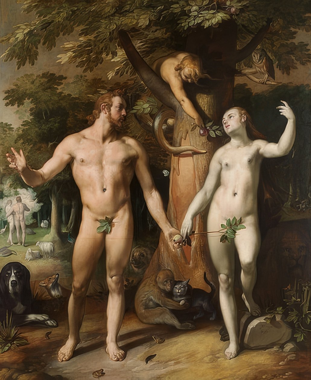 Az ember bukása. 1592 alkotó: Cornelis Cornelisz. van Haarlem