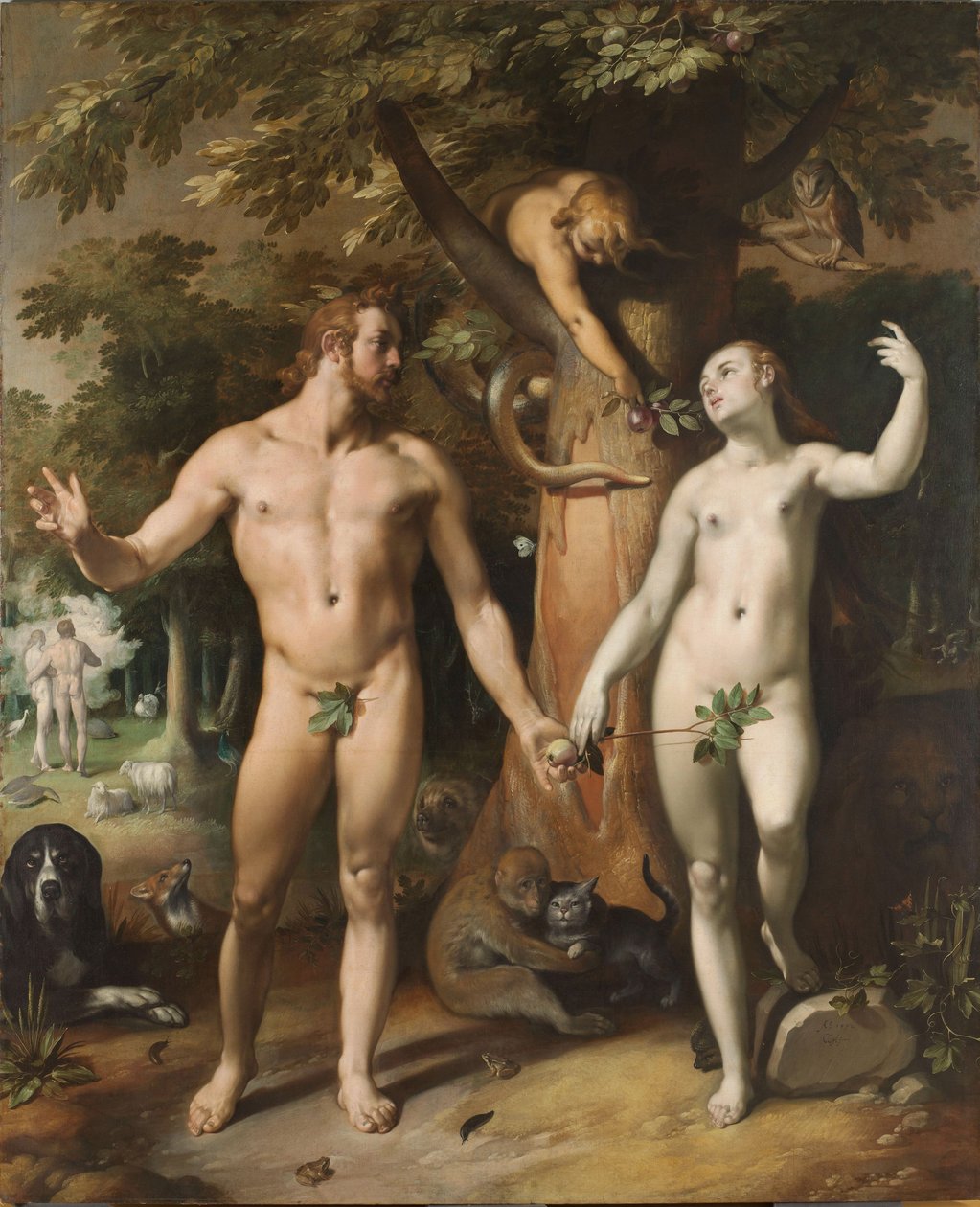 Az ember bukása, 1592 alkotó: Cornelis Cornelisz van Haarlem