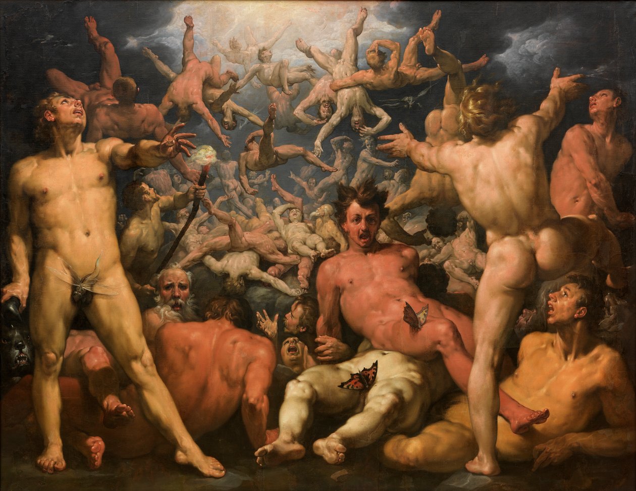 A titánok bukása (The Titanomachia), 1588-90 alkotó: Cornelis Cornelisz van Haarlem