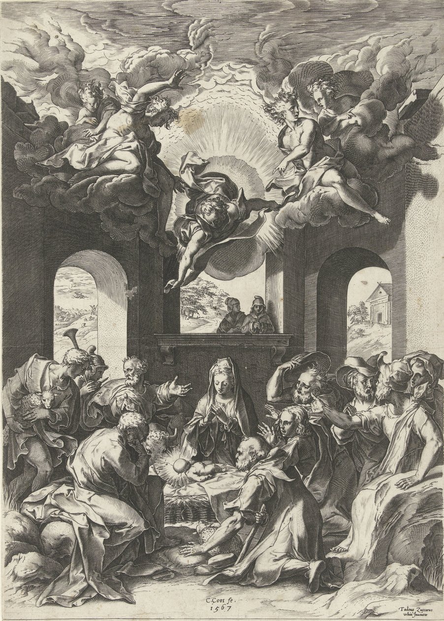 A Pásztorok imádata alkotó: Cornelis Cort