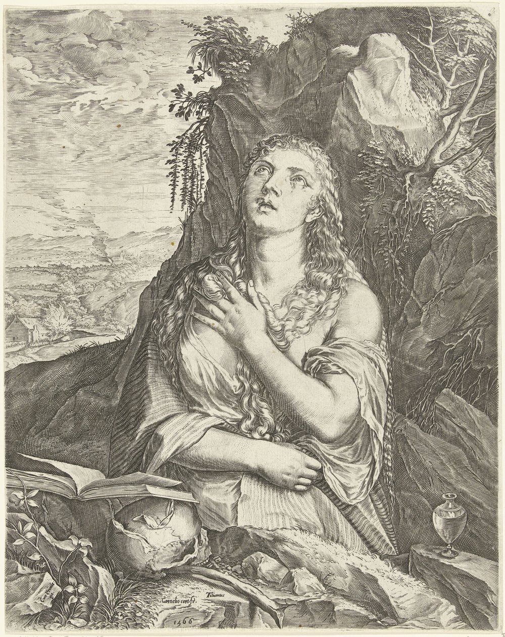 Írta: boetvaardige Maria Magdalena alkotó: Cornelis Cort