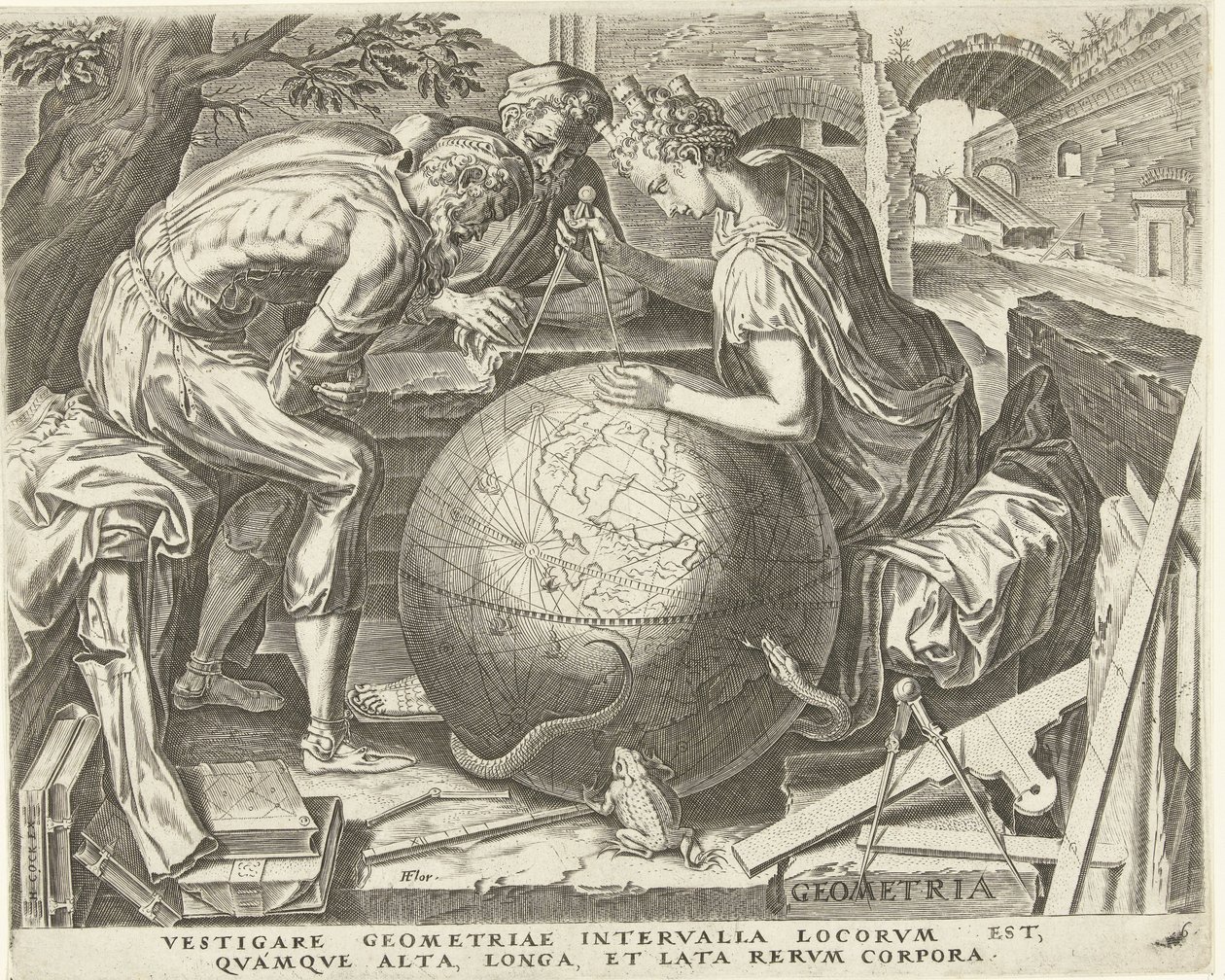 Geometria (geometria) The Seven Liberal Arts (Artes Liberales) (sorozat címe) alkotó: Cornelis Cort