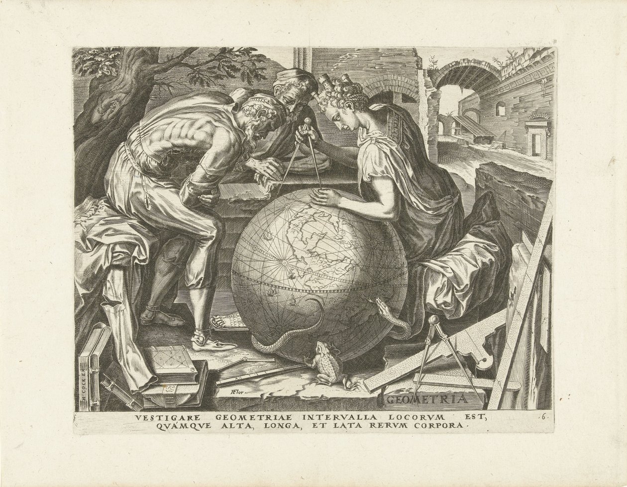 Geometria (geometria) The Seven Liberal Arts (sorozat címe) alkotó: Cornelis Cort