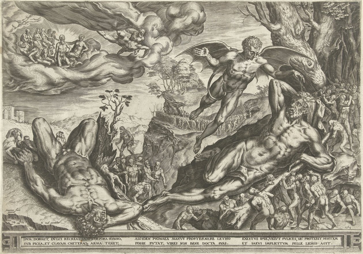 Herkules és a pigmeusok alkotó: Cornelis Cort