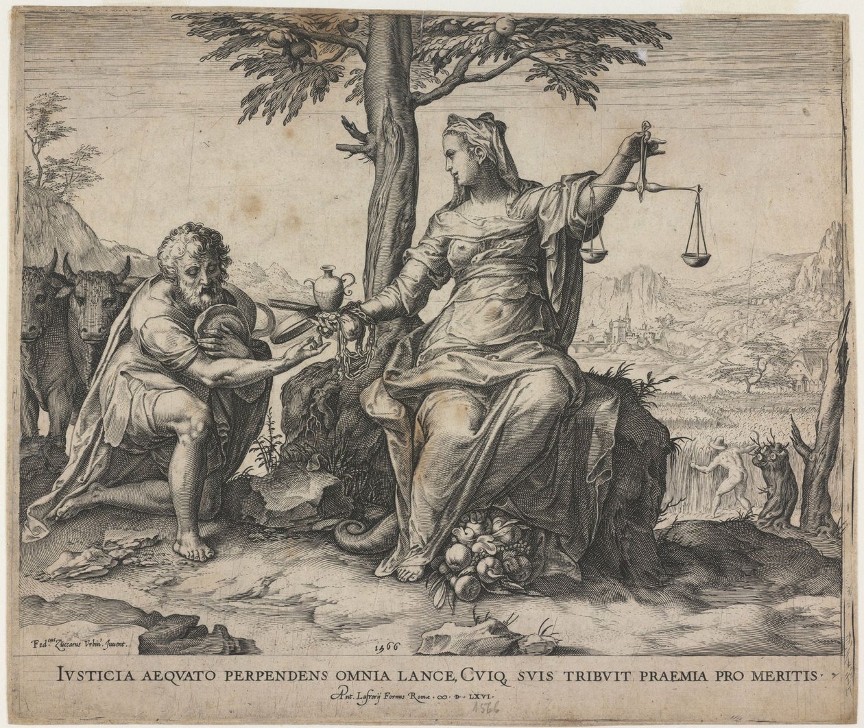Justice Rewards Toil, 1566 alkotó: Cornelis Cort