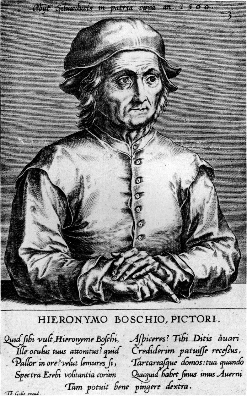 Hieronymus Bosch portréja, 1570-es évek. alkotó: Cornelis Cort