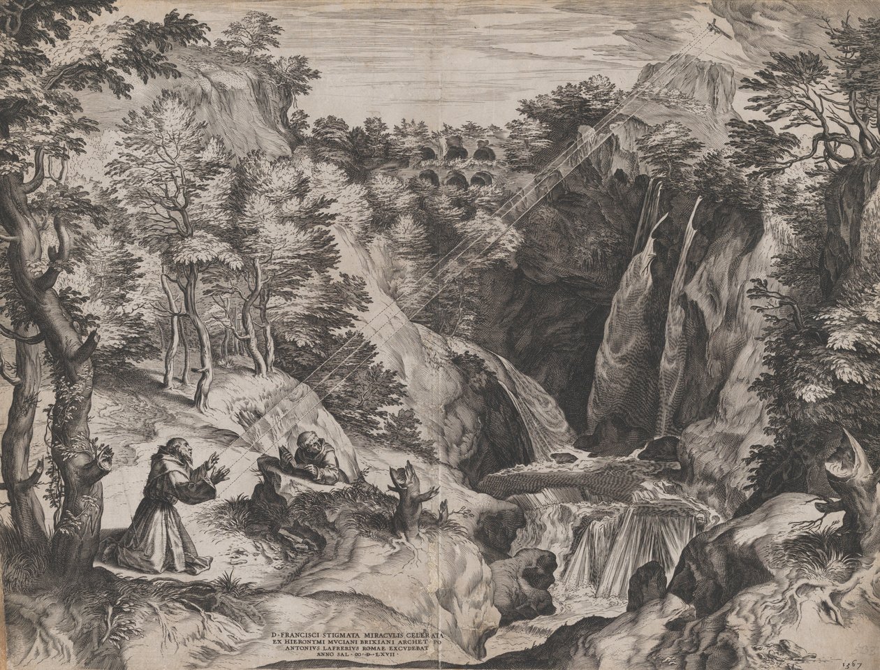 Szent Ferenc megkapja a Stigmatákat, 1567. alkotó: Cornelis Cort