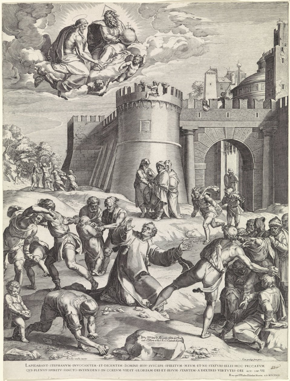 Szent István megkövezése alkotó: Cornelis Cort