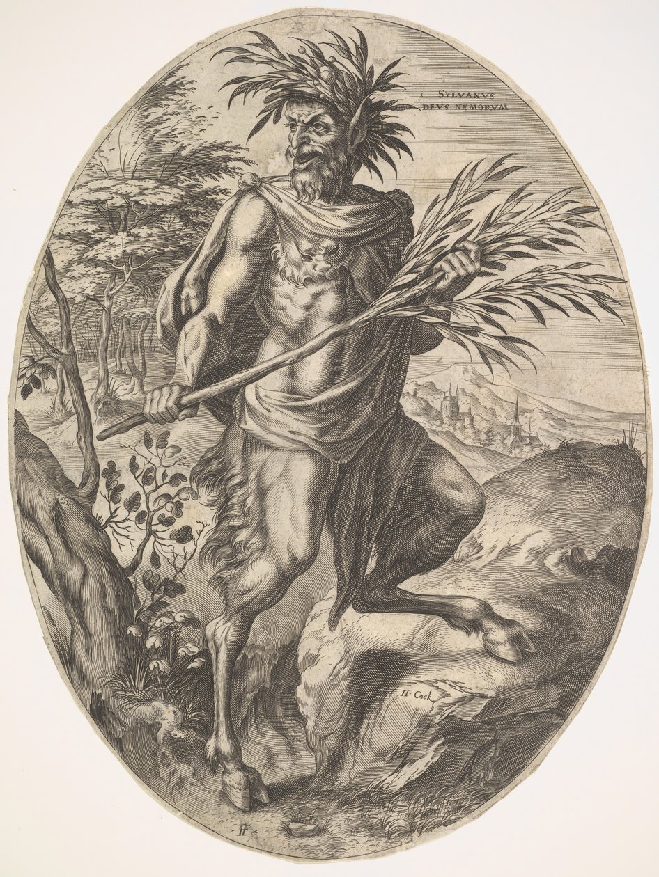 Sylvanus a Vidéki istenek című filmből, 1565. alkotó: Cornelis Cort