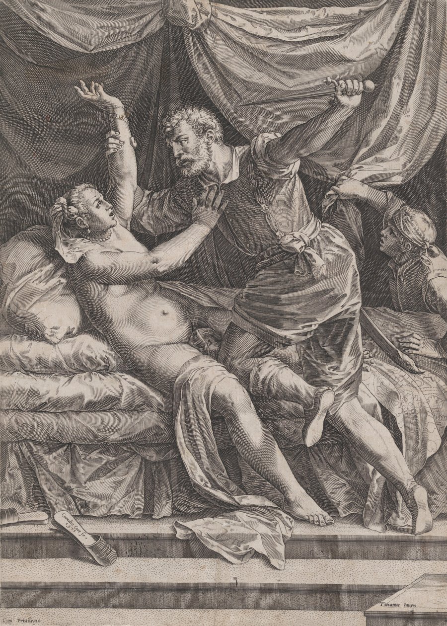 Tarquin és Lucretia, 1571. alkotó: Cornelis Cort