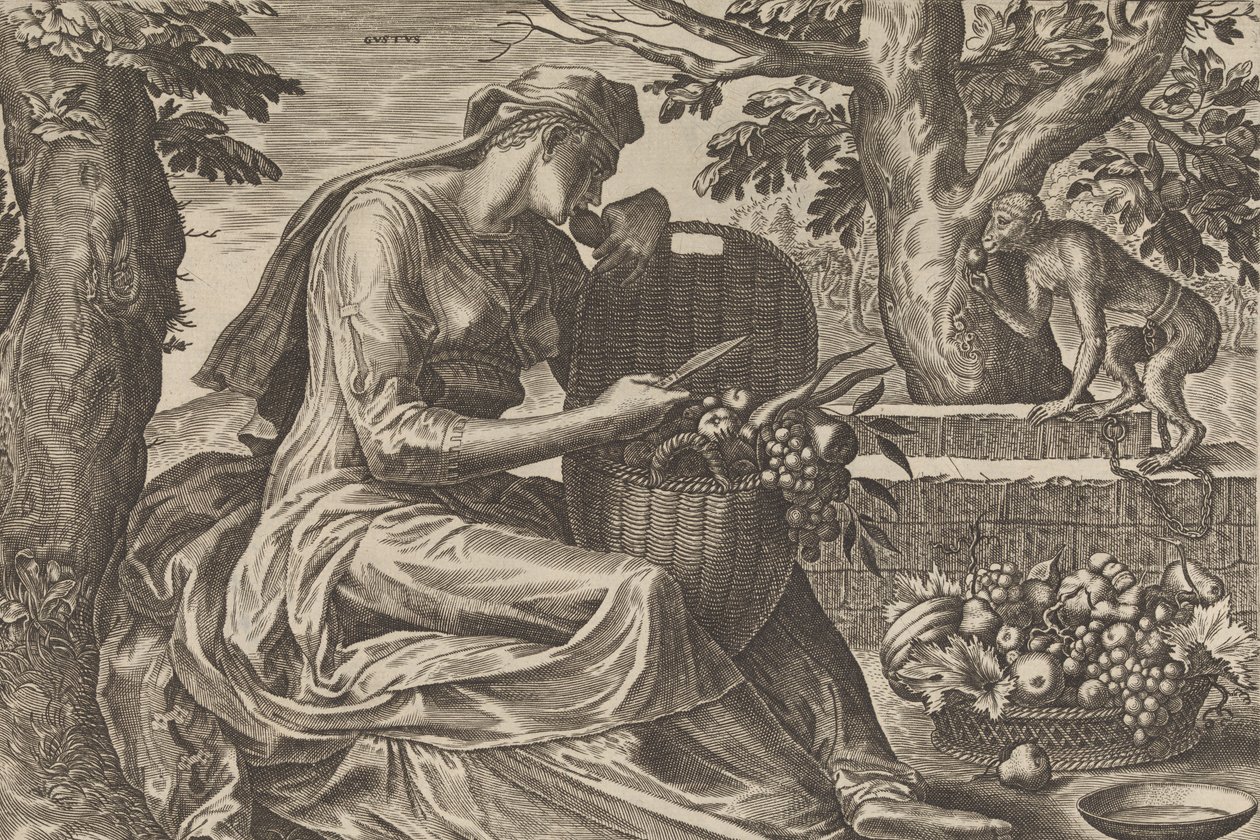 Ízlés, Az öt érzékből, 1561. alkotó: Cornelis Cort