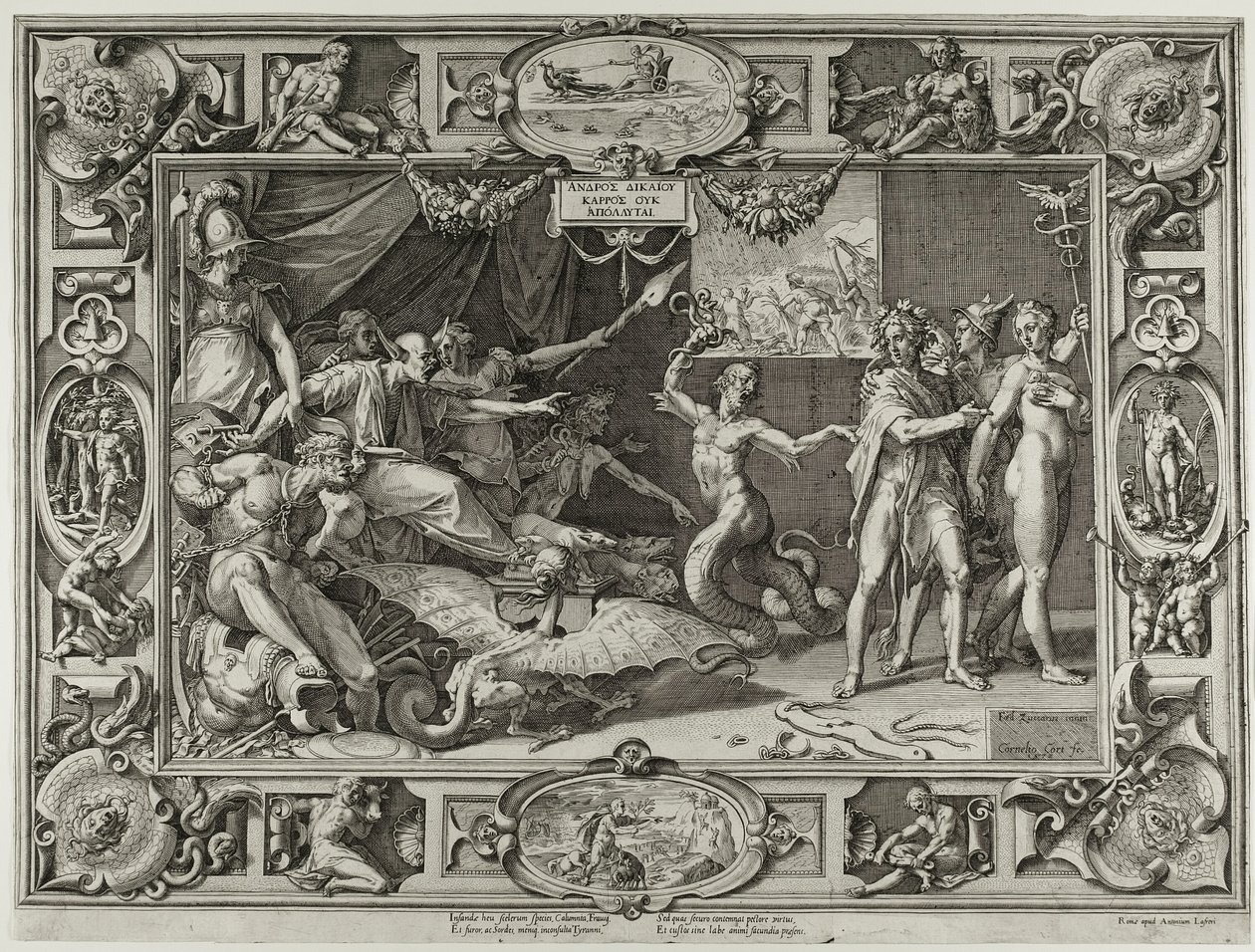 Apelles gyalázata alkotó: Cornelis Cort
