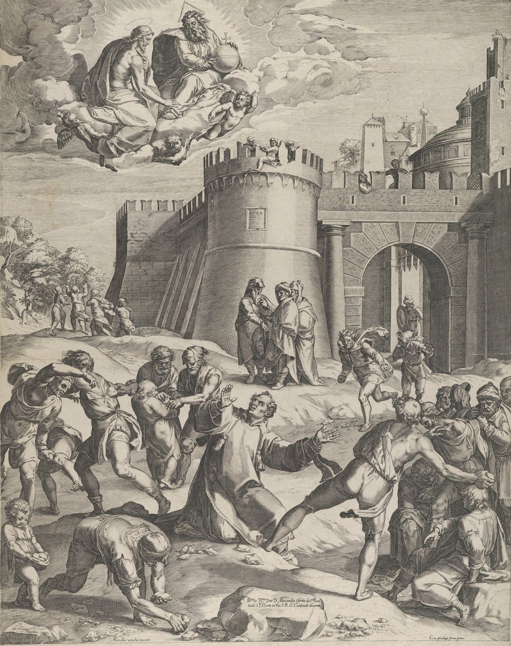 Szent István vértanúsága, 1576. alkotó: Cornelis Cort