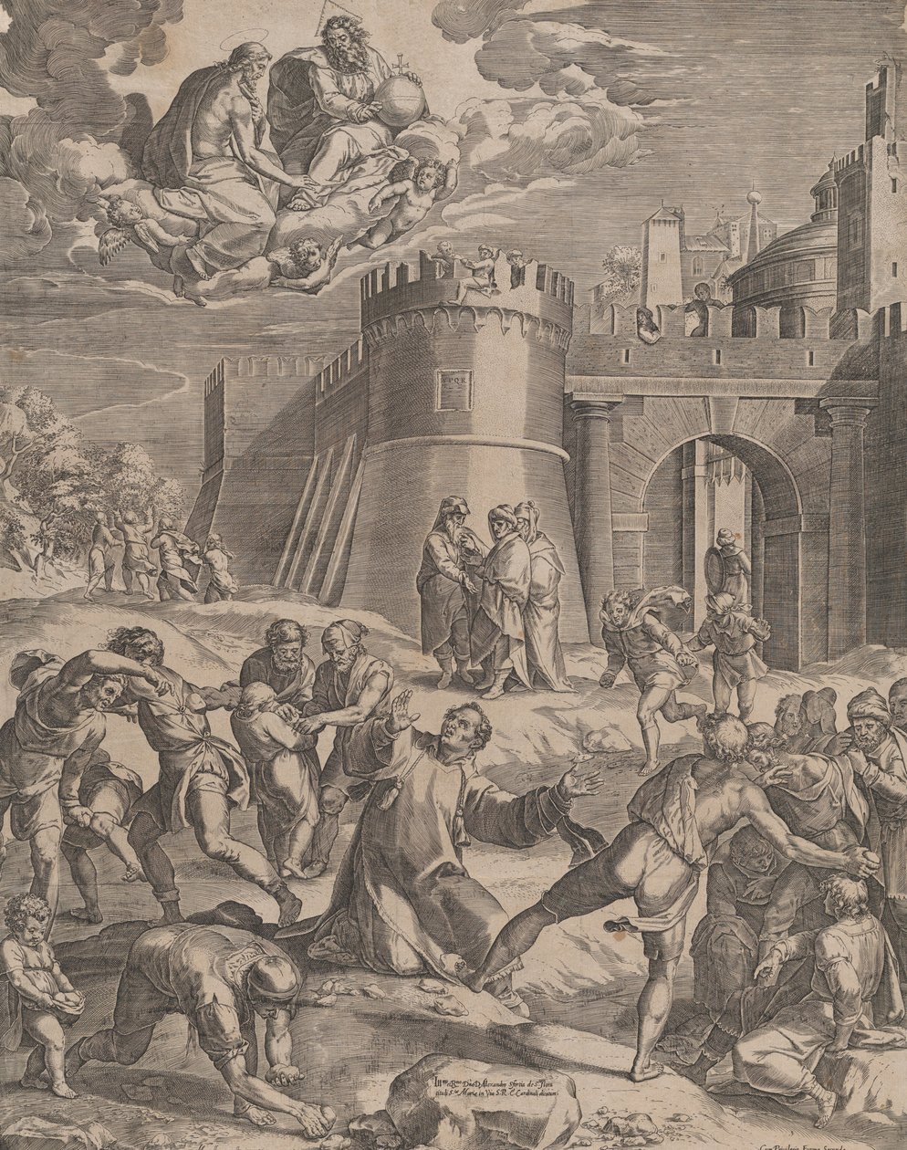 Szent István vértanúsága, 1576. alkotó: Cornelis Cort
