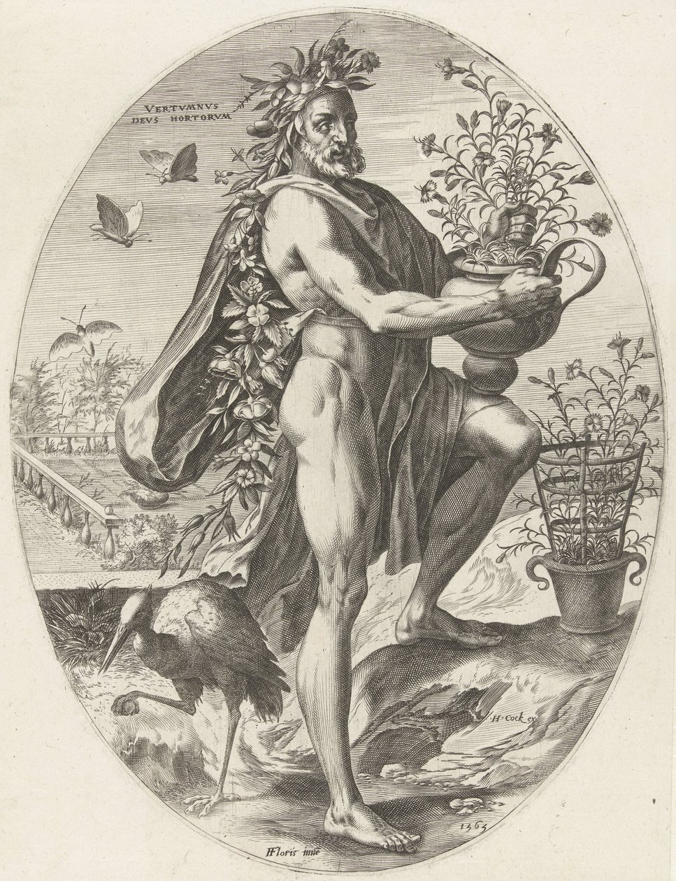Vertumnus A mezőgazdaság istenei (sorozat címe) alkotó: Cornelis Cort