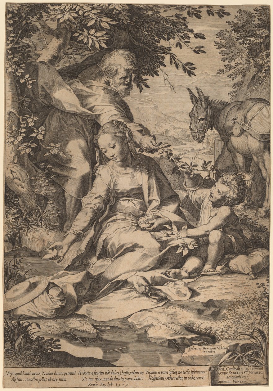 A többi az Egyiptomból való visszatéréskor alkotó: Cornelis Cort after Federico Barocci