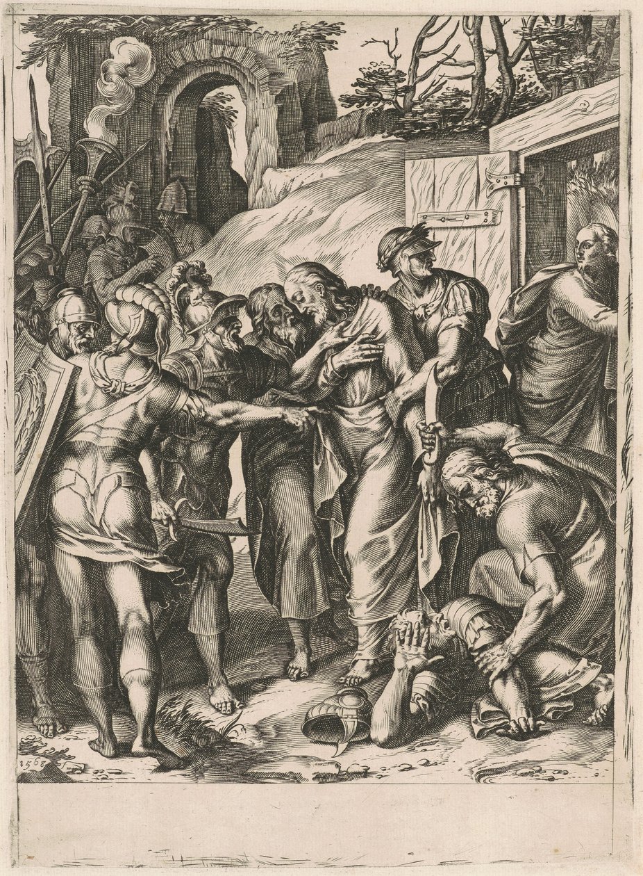 Krisztus árulása alkotó: Cornelis Cort, after Girolamo Muziano