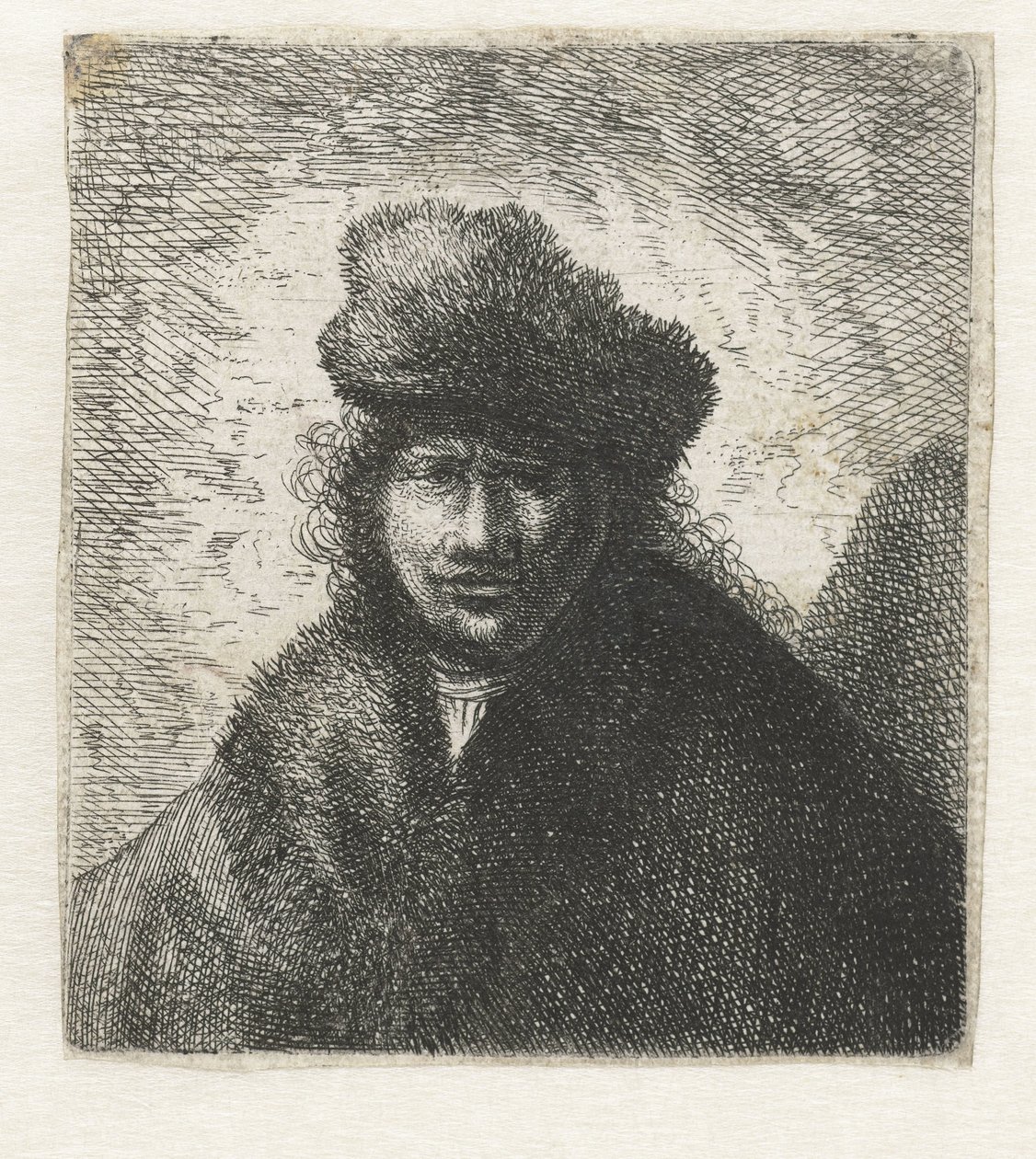 Önarckép ferde szőrme sapkában: mellszobor alkotó: Cornelis Danckerts (I) (possibly)