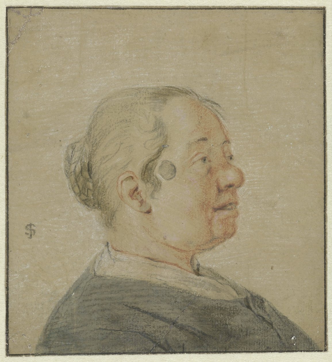 Egy nő mellszobra, profilból jobbra nézve alkotó: Cornelis Dusart (possibly)
