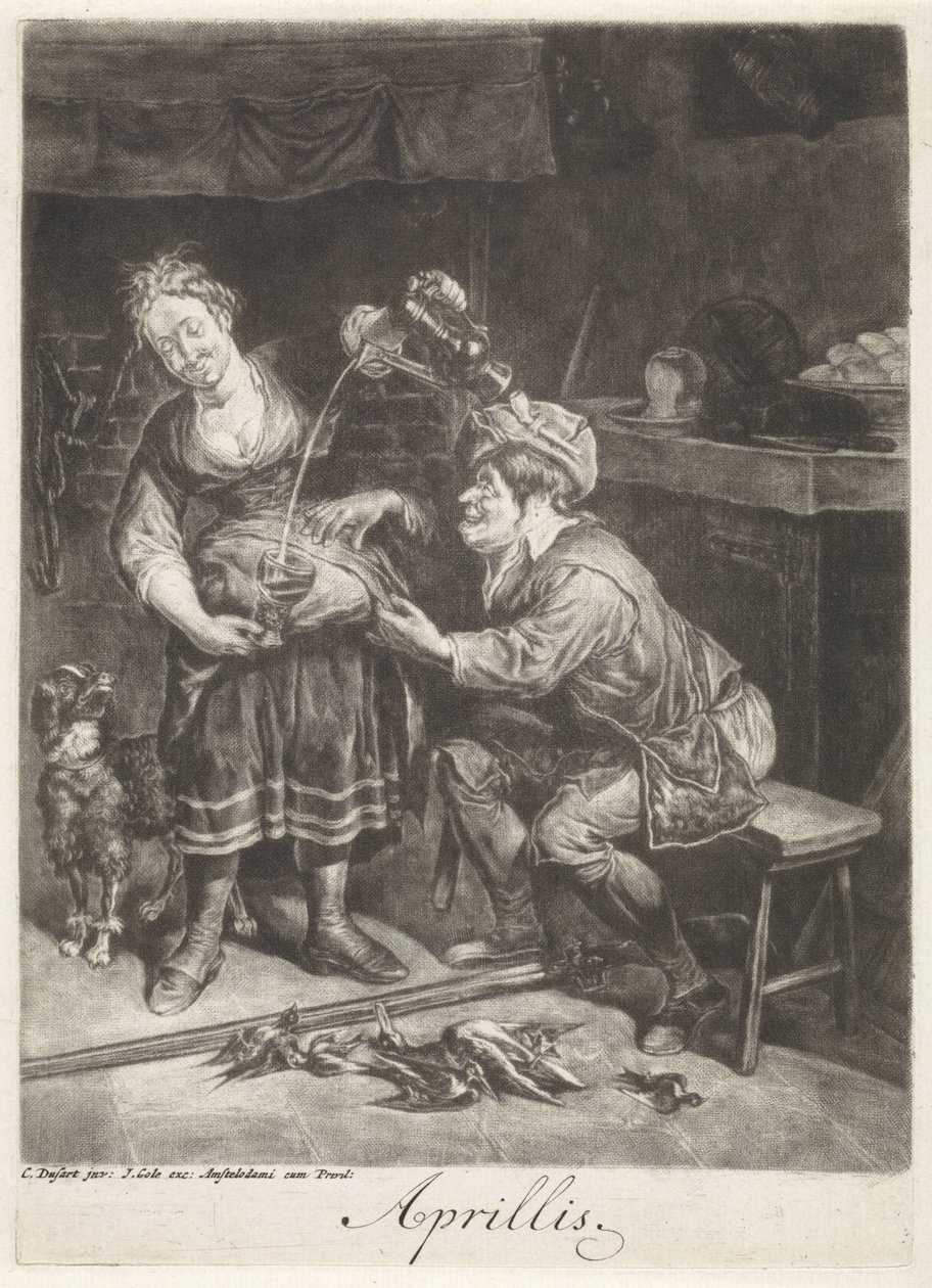 April Aprillis (title on object) De twaalf maanden van het jaar, Les XII Mois de l