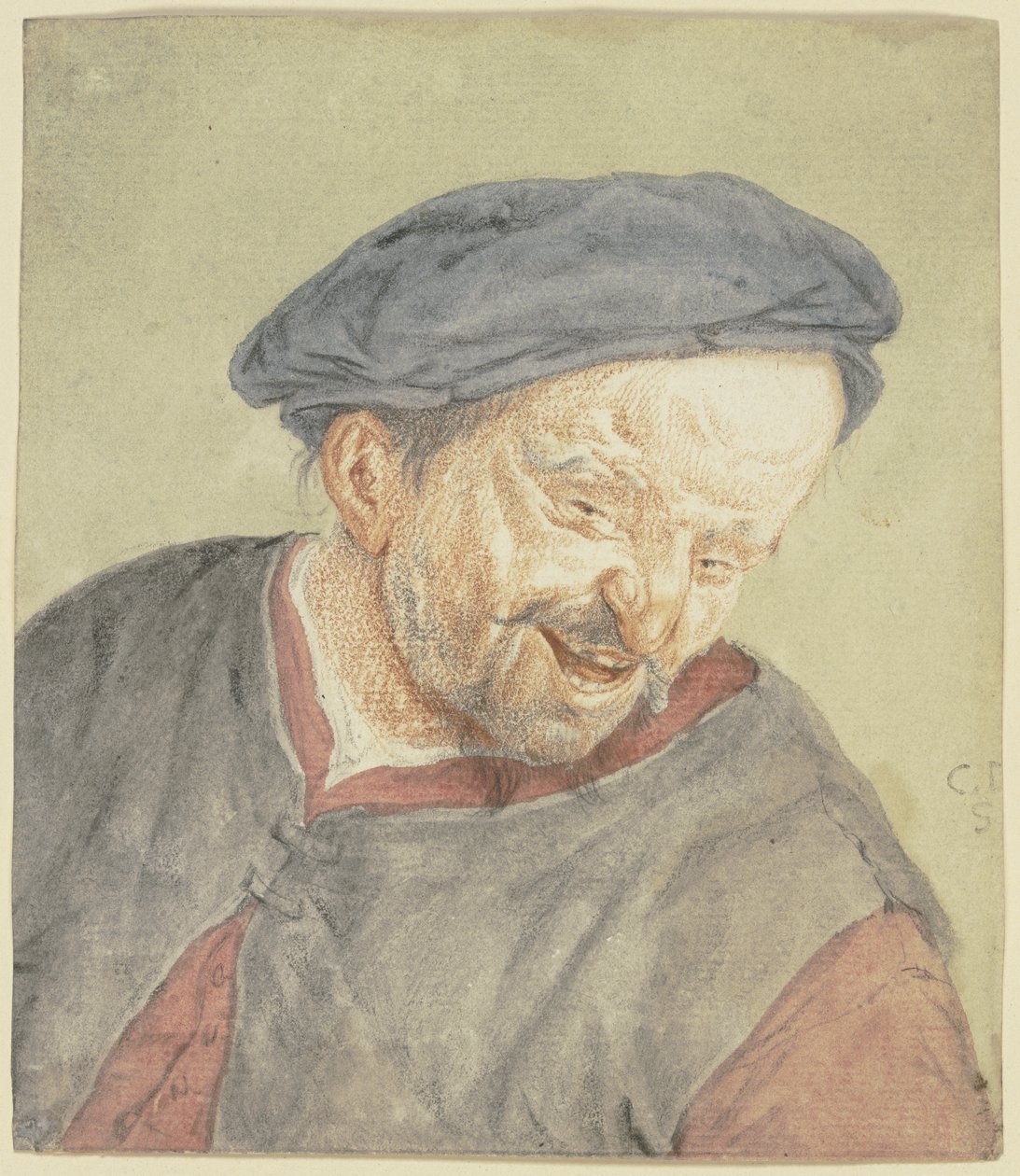 Jobbra hajló paraszt mellképe alkotó: Cornelis Dusart