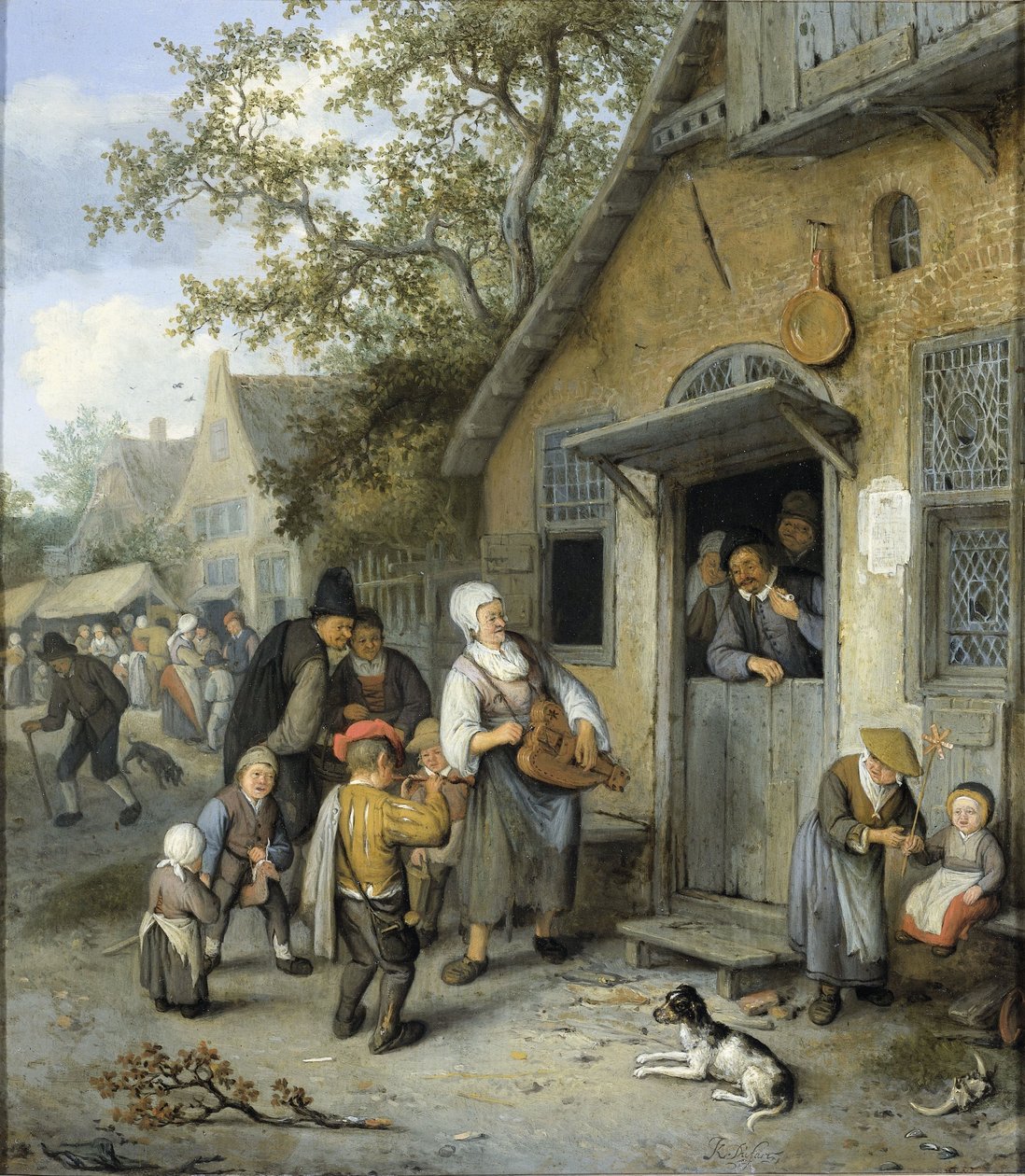 Ország Kermis (olaj a panelen) alkotó: Cornelis Dusart