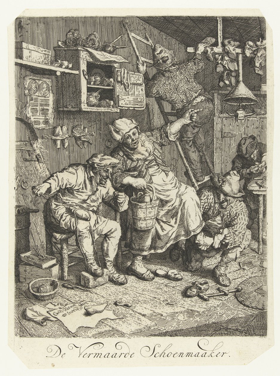A híres cipész A híres cipész (cím a tárgyon) alkotó: Cornelis Dusart