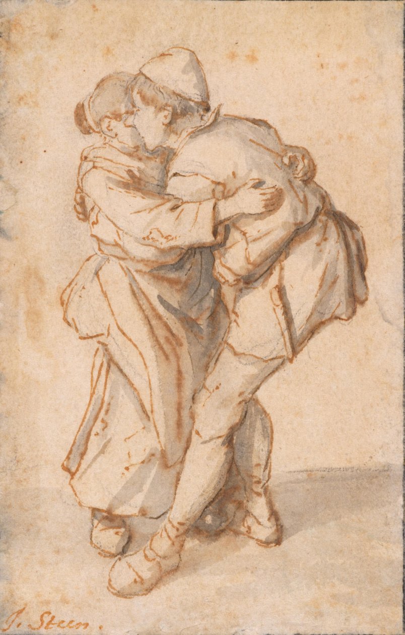 Táncoló parasztpár alkotó: Cornelis Dusart