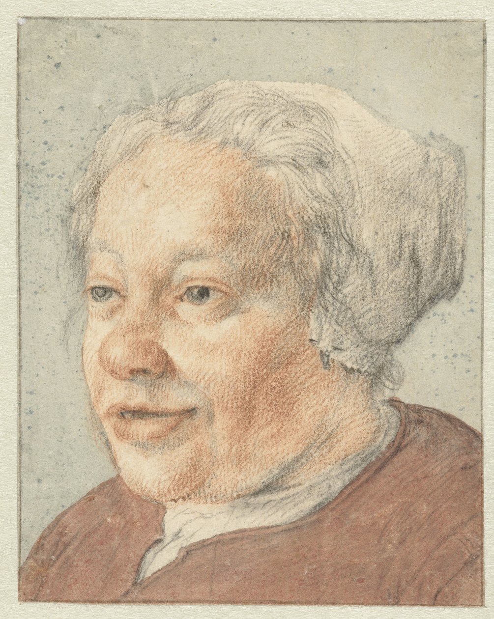 Egy nő feje, háromnegyede balra alkotó: Cornelis Dusart