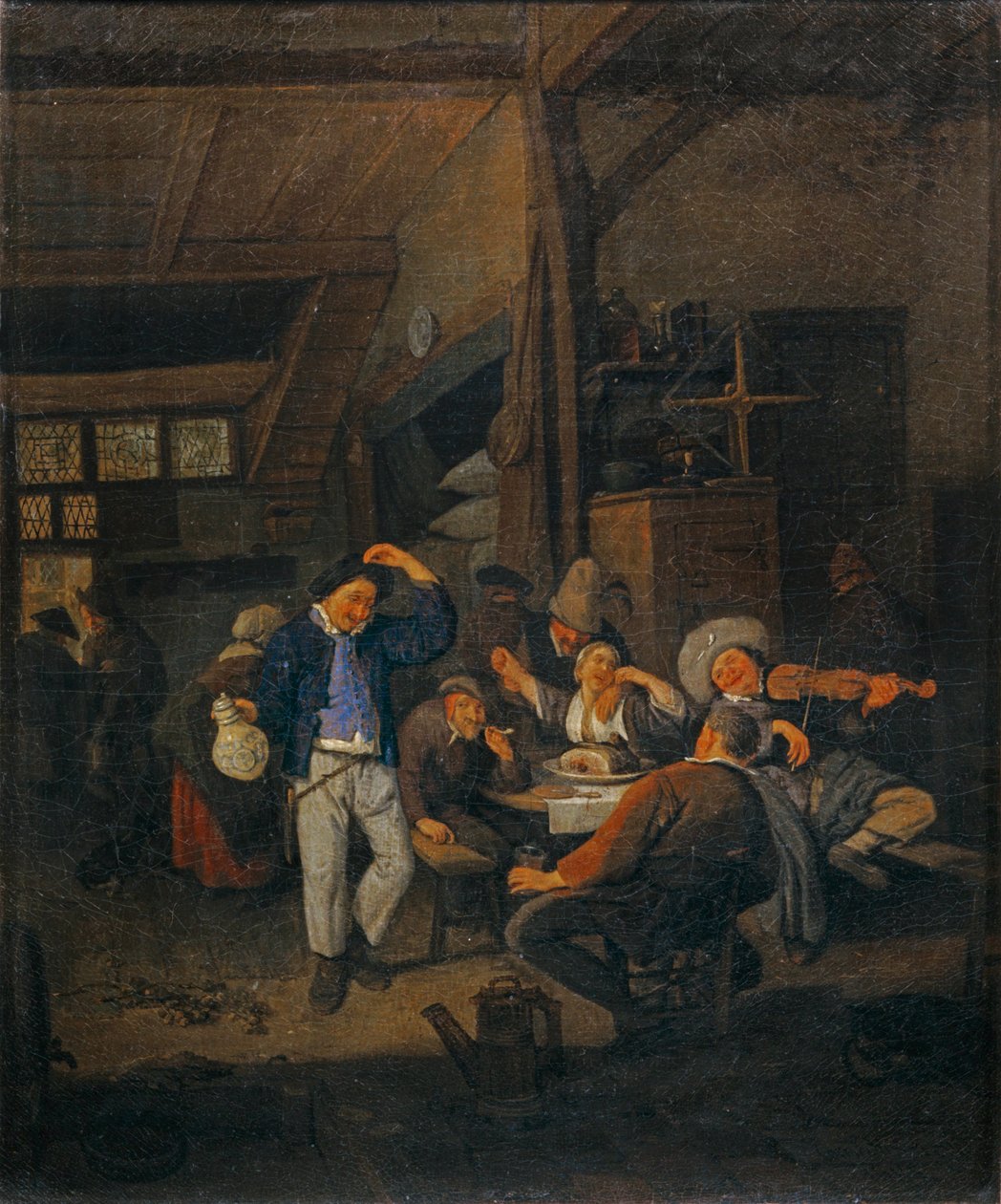 Interieur de cabaret: le danseur au pichet - Egy kocsma belseje: a táncos a korsóval ... alkotó: Cornelis Dusart