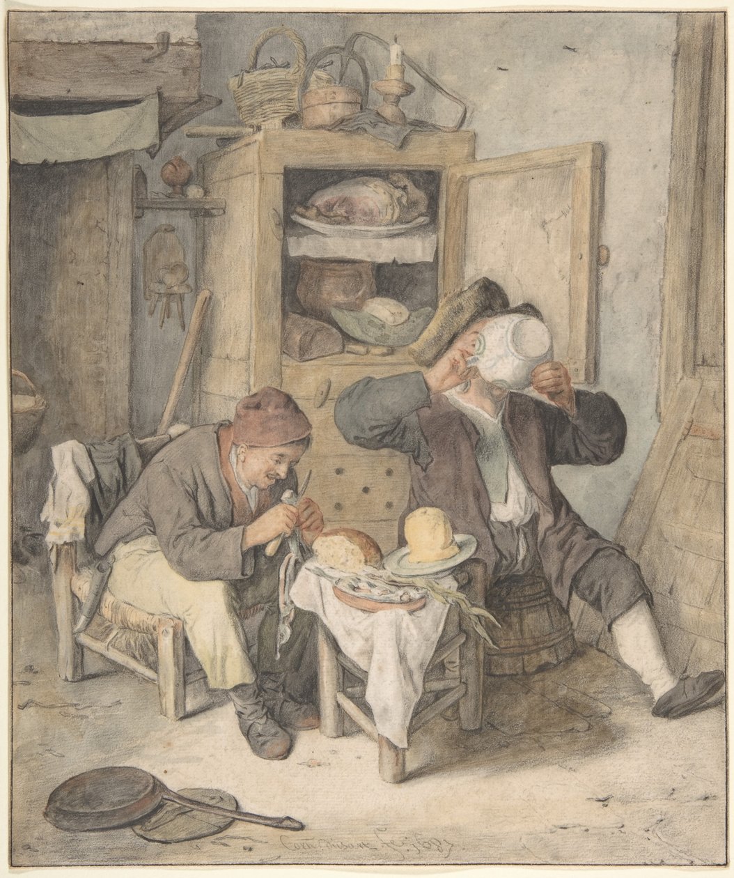 Konyhai jelenet alkotó: Cornelis Dusart