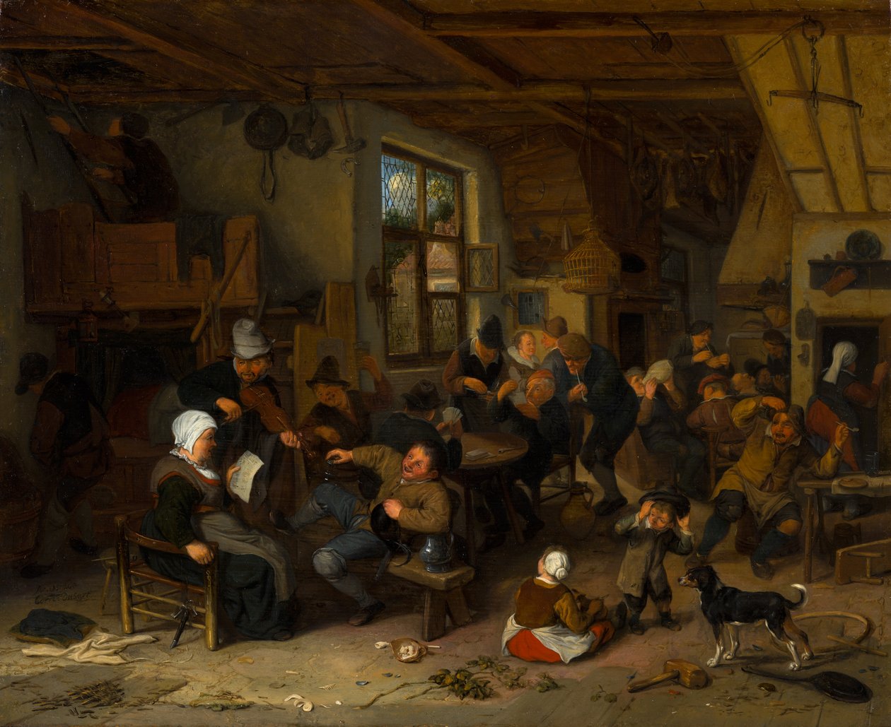 Paraszti fogadó alkotó: Cornelis Dusart