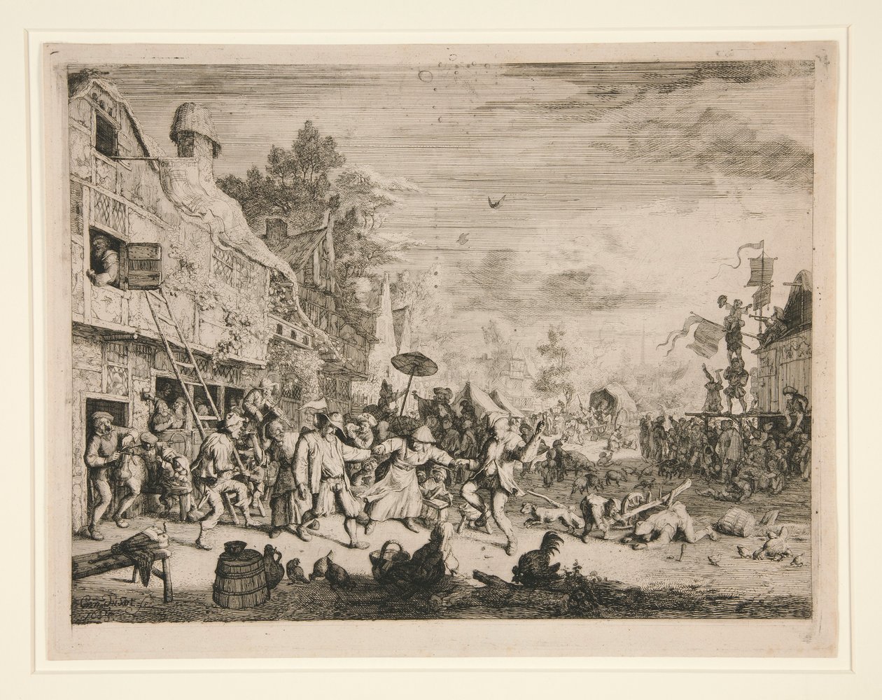 A falusi vásár alkotó: Cornelis Dusart