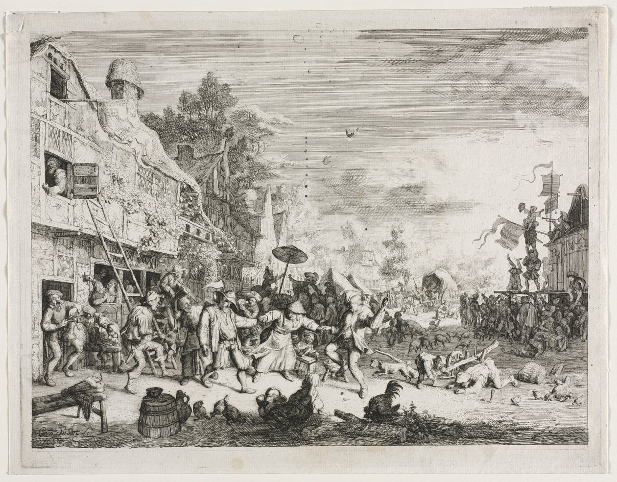 Falu Féte. alkotó: Cornelis Dusart