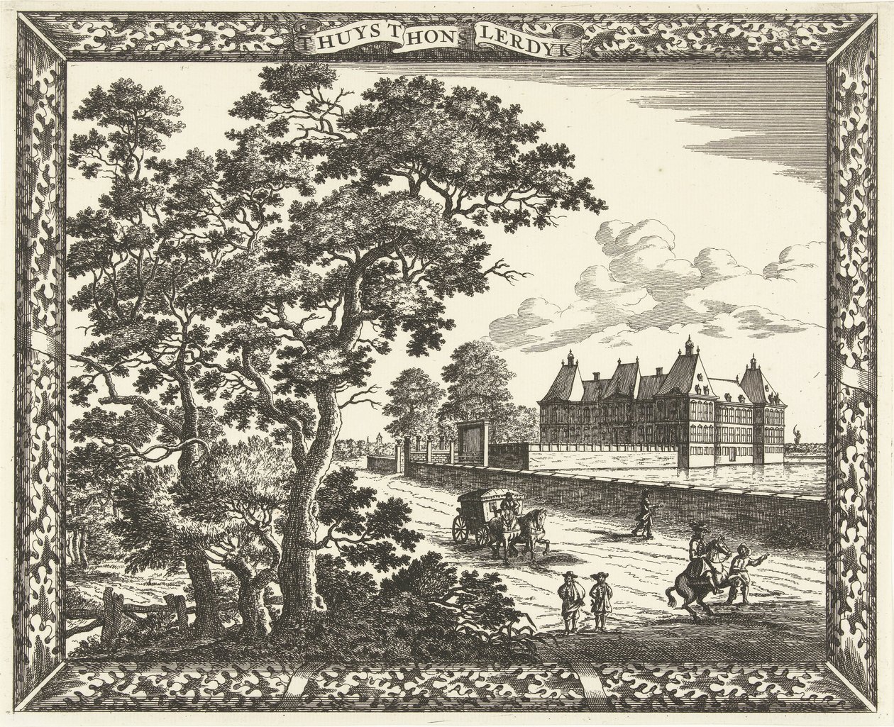 Kilátás a Honselersdijk-palotára 